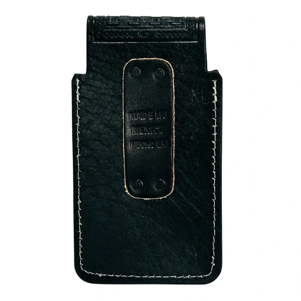Western Leather Phone holster , phone case hand tooled